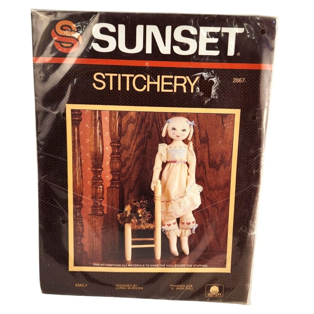 Sunset Stitchery Emily Doll Kit 2867 18" Doll DIY Craft Kit